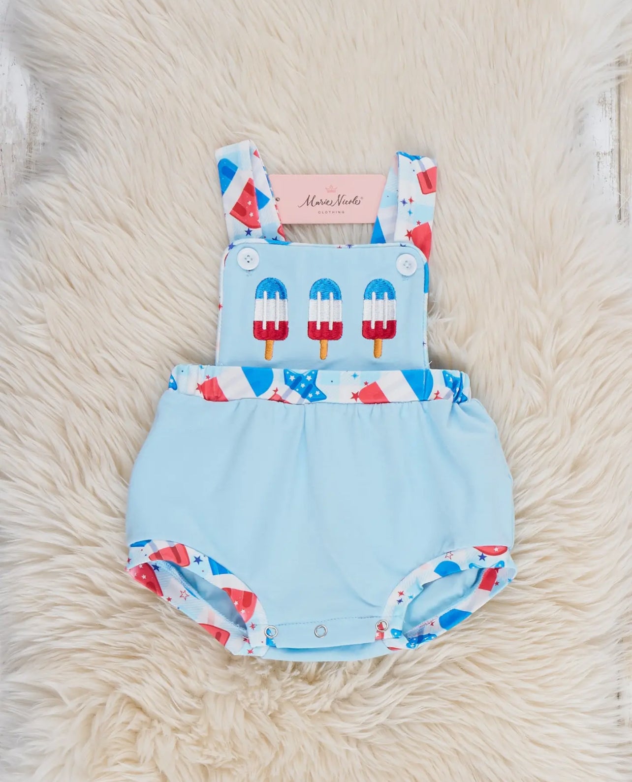 Marie Nicole Patriotic Popsicle  Bubble Outfit