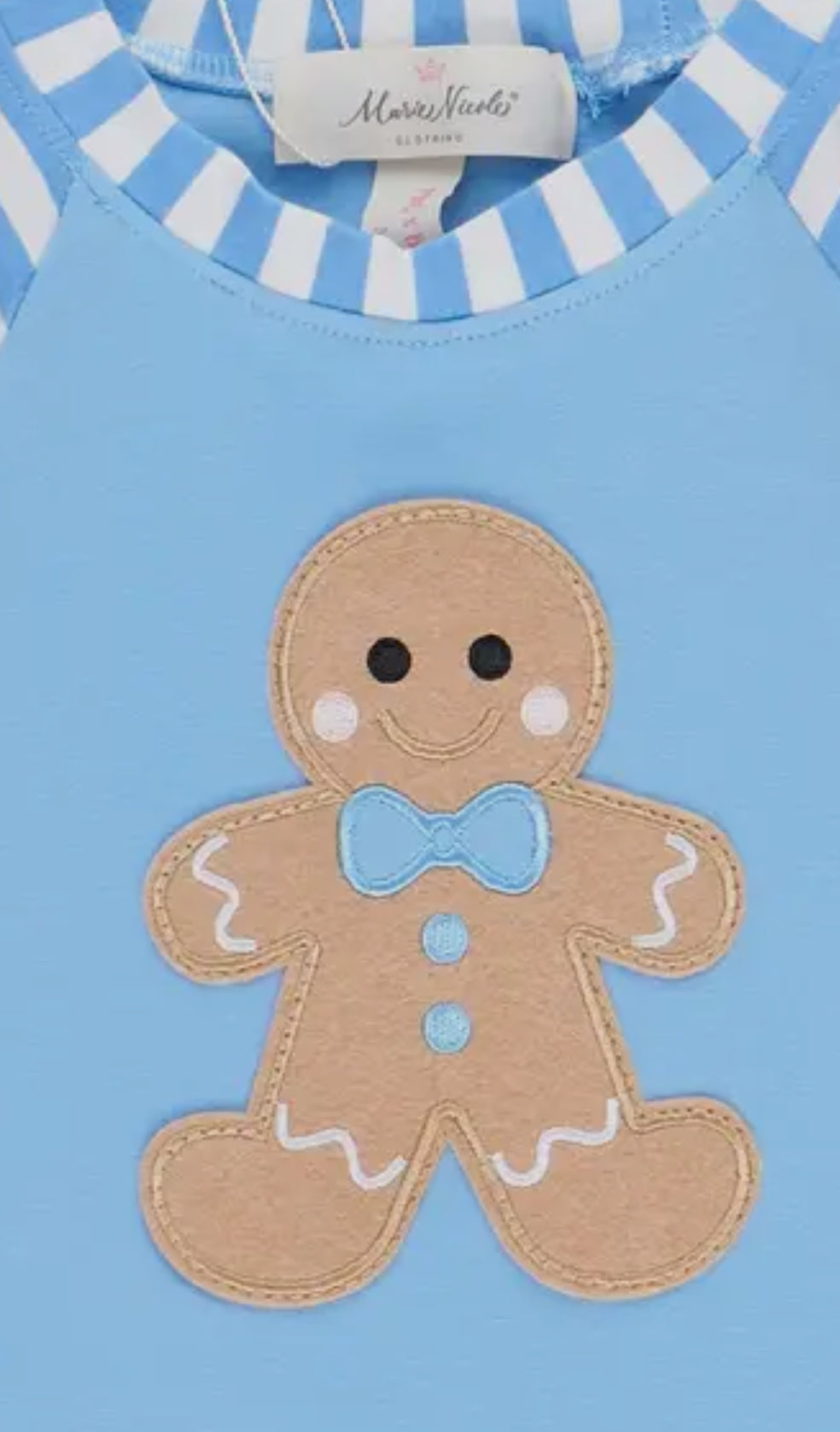 Boys Blue Gingerbread Romper