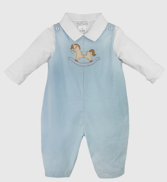 Petit Ami Boys Rocking Horse Long-all