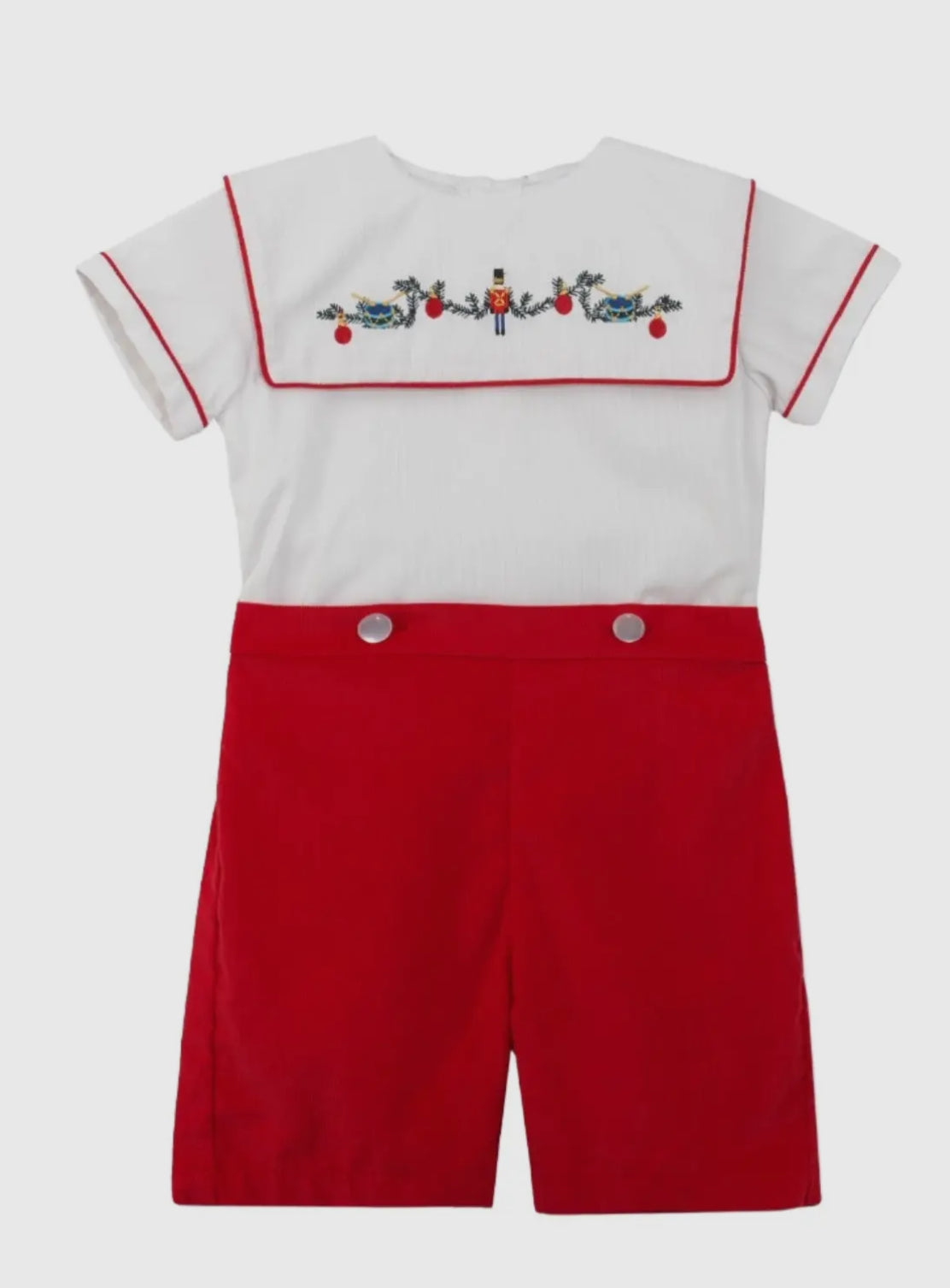 Carriage Boutique Red Wooden Soldier Stitched  Bobbie Suit
