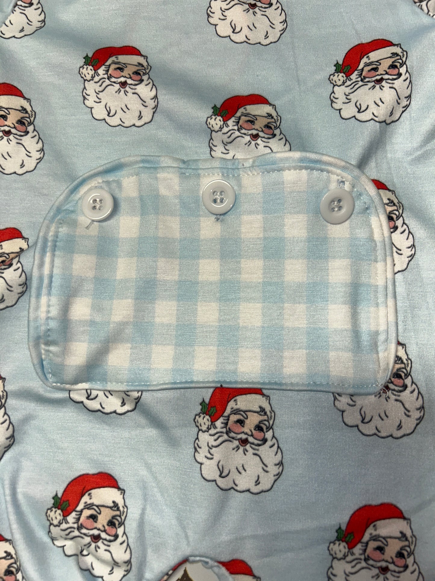 Abby & Evie Blue Santa Onsie