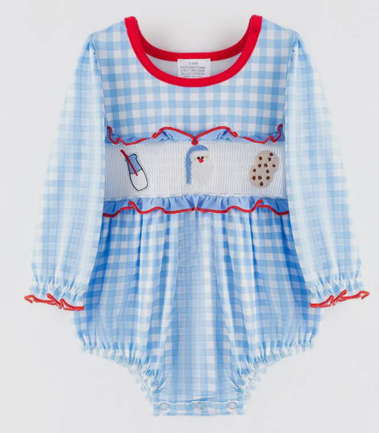 Auraquise Girls Smocked Santa Snacks