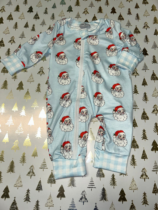 Abby & Evie Blue Santa Onsie