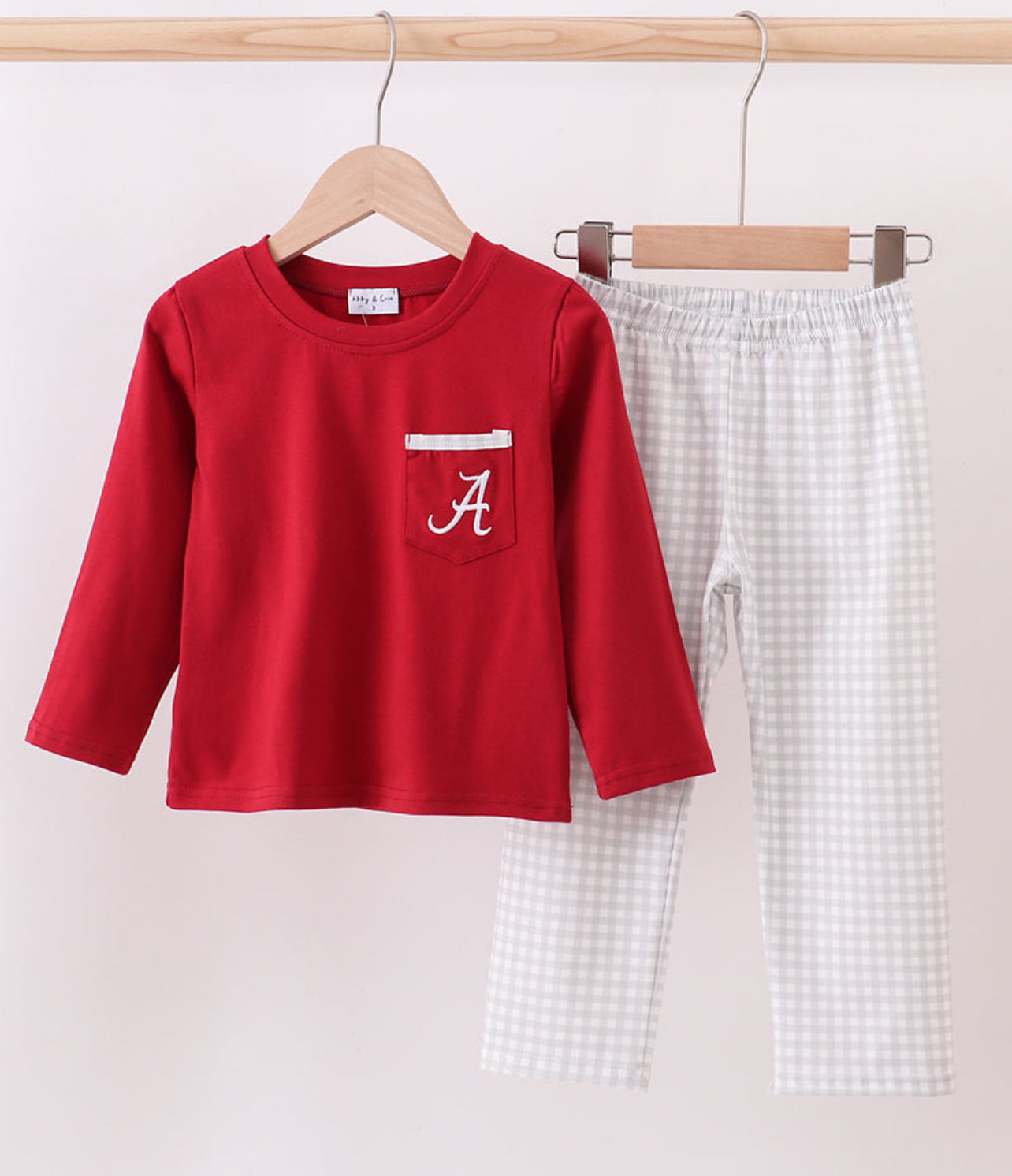 Alabama Gingham 2pc boys pant set