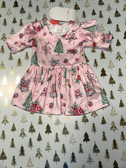 Mila & Rose Pink Christmas Bubble Skirt