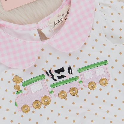 Pink Farmyard Express Ruffle Bubble
