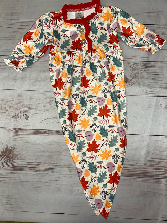 Fall Leaves Knot Gown