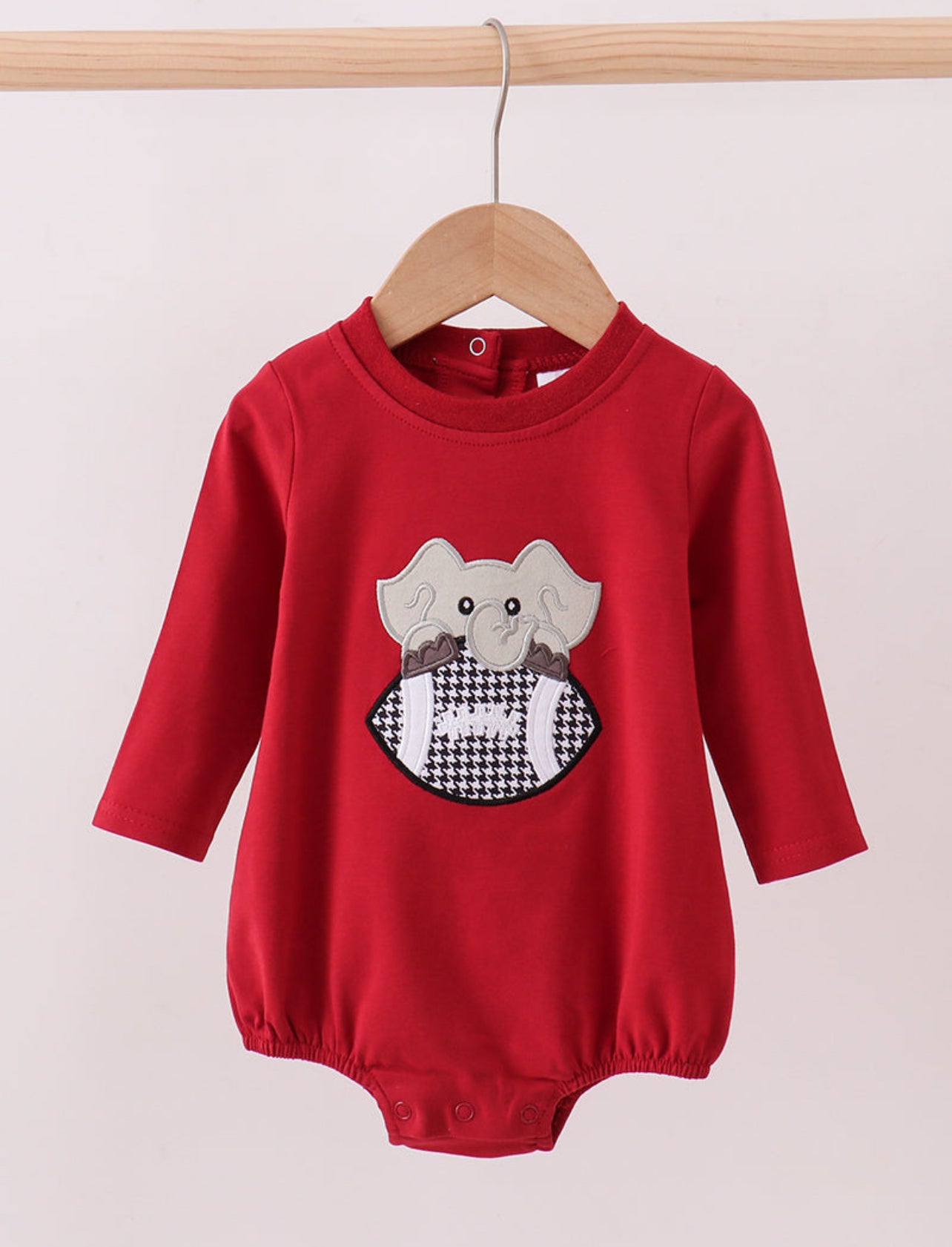Alabama Appliqué Elephant Football Romper