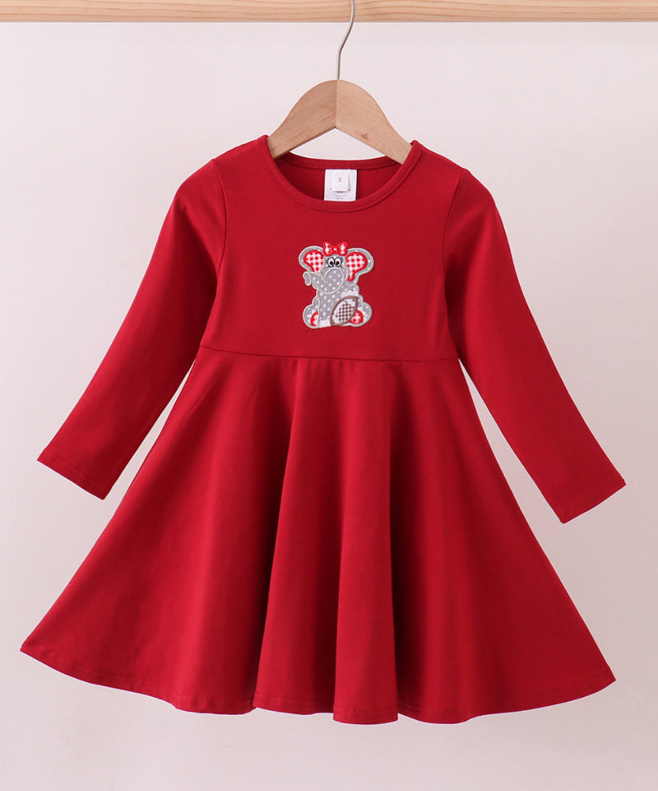 Alabama Baby Elephant Appliqué Dress