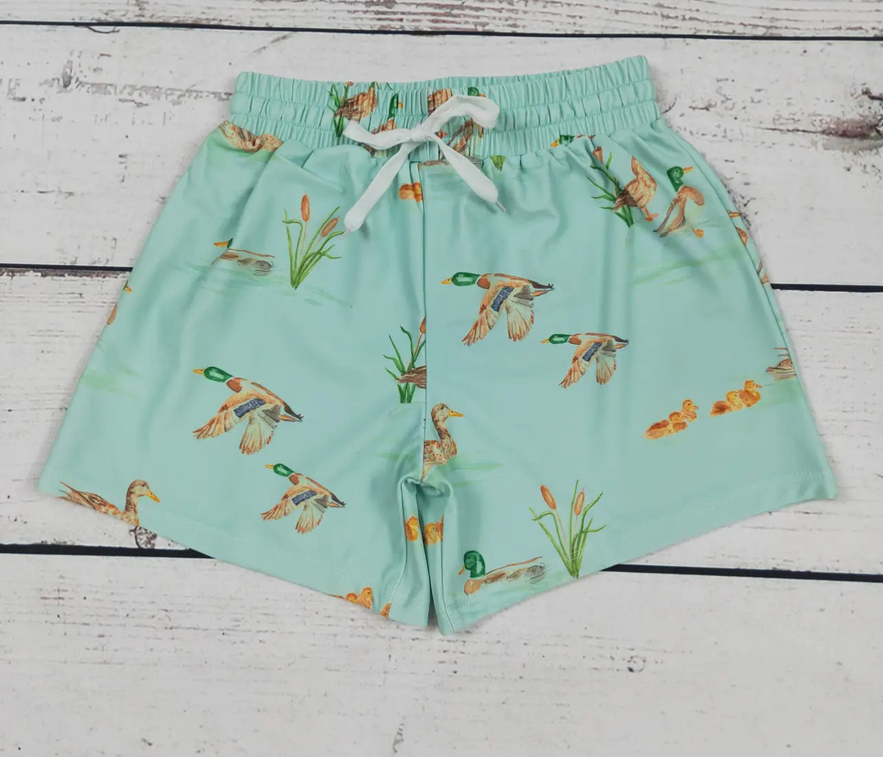 Sassy Kids Place Mallard Print Board Shorts
