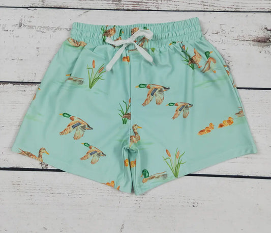 Sassy Kids Place Mallard Print Board Shorts