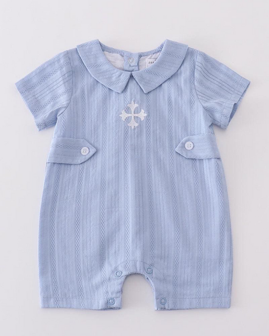 Abby & Evie Boys Premium Cross Romper